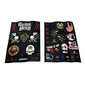 Guitar Hero Legends of Rock Sticker Decal Art Skulls Flames Band Logos